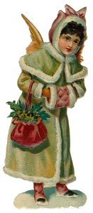 Vintage Victorian Christmas Die Cut Clip Art