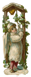 Vintage Victorian Christmas Die Cut Clip Art