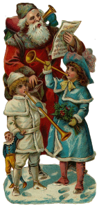 Vintage Victorian Christmas Die Cut Clip Art