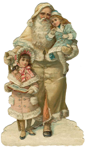 Vintage Victorian Christmas Die Cut Clip Art