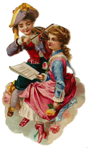 Vintage Victorian Christmas Die Cut Clip Art