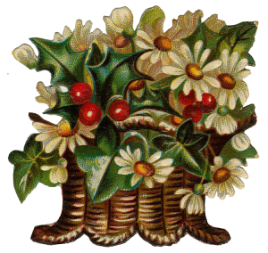 Vintage Victorian Christmas Die Cut Clip Art