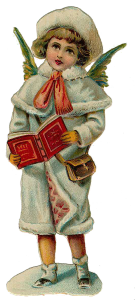 Vintage Victorian Christmas Die Cut Clip Art