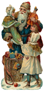 Vintage Victorian Christmas Die Cut Clip Art