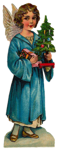Vintage Victorian Christmas Die Cut Clip Art