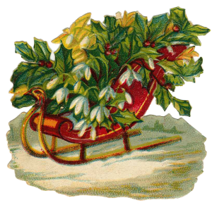 Vintage Victorian Christmas Die Cut Clip Art