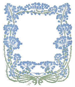 Vintage Art Nouveau Floral Frame