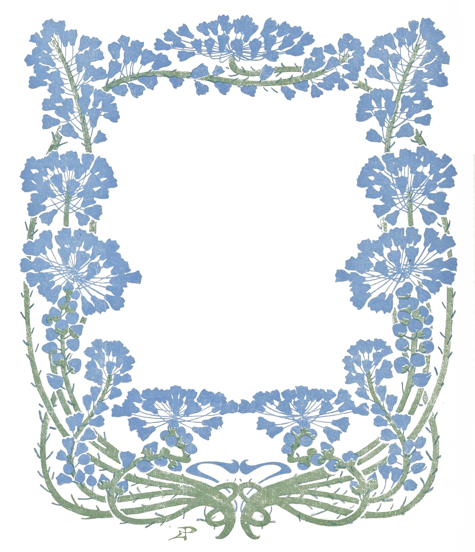 Vintage Art Nouveau Floral Frame
