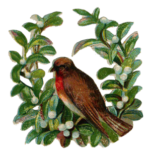 Vintage Victorian Christmas Die Cut Clip Art