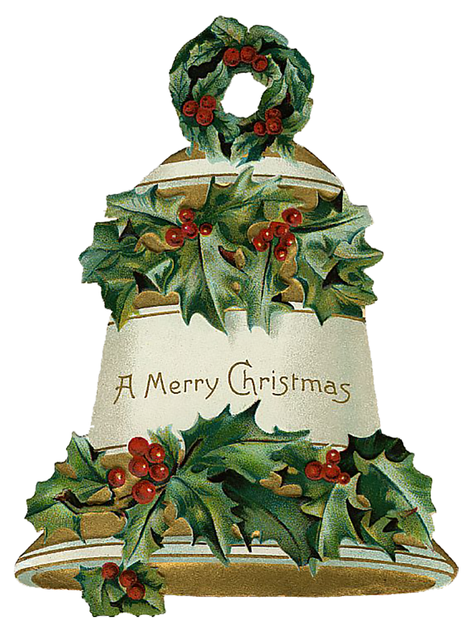 Vintage Victorian Christmas Die Cut Clip Art