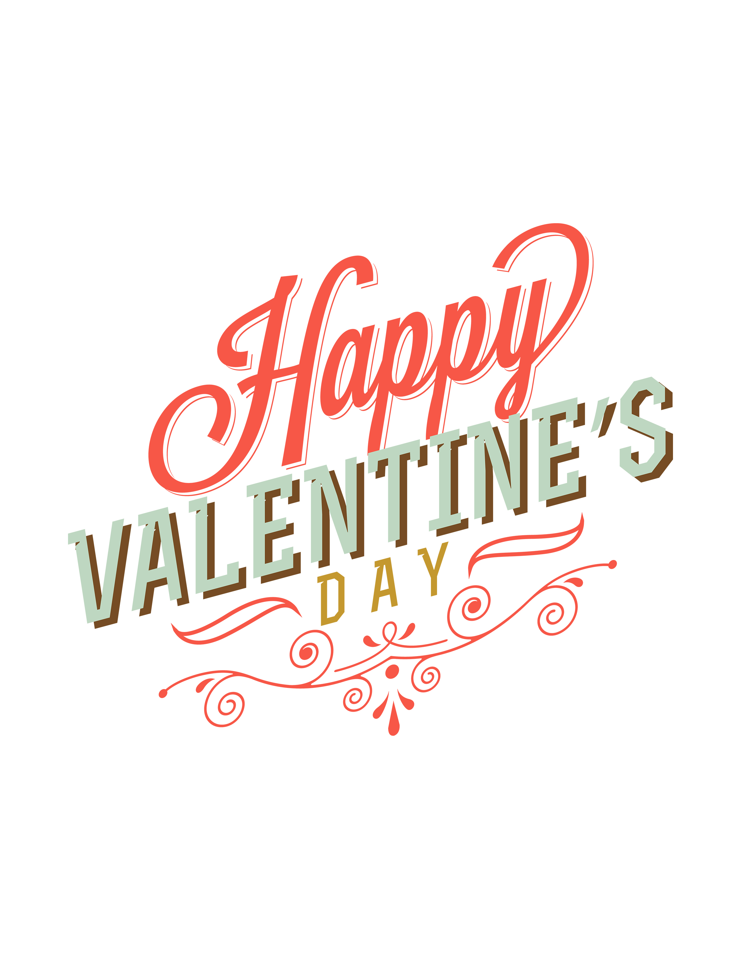 Free Printable Valentine's Day Wall Art Poster