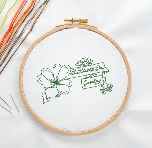 Free Printable Embroidery Pattern St. Patrick's Day