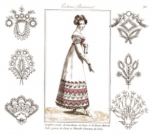 Vintage French Embroidery Patterns and Fashion Illustration