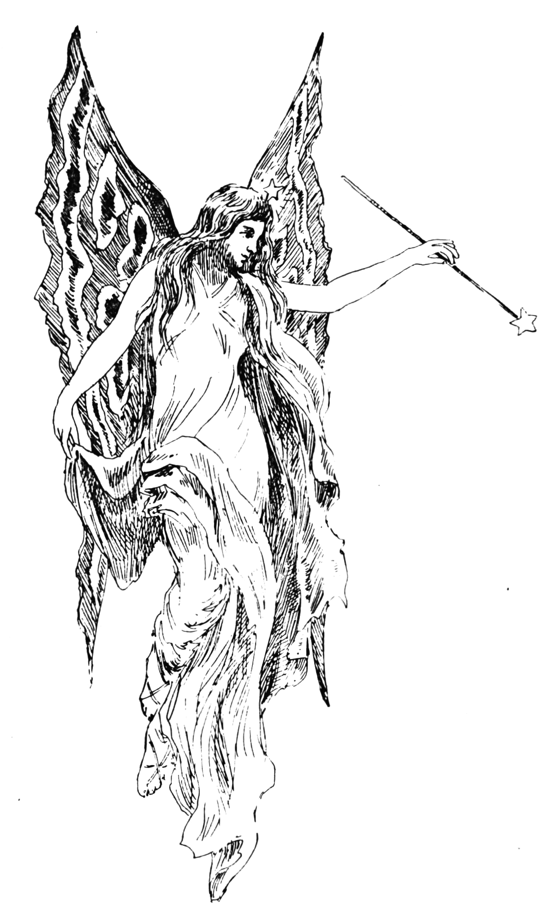 Vintage Fairy Illustration Clip Art