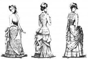 Vintage Victorian Fashion Illustration
