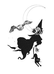 Vintage Witch Illustration Clip Art