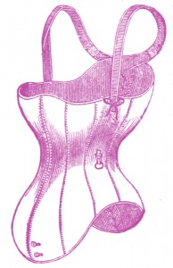 Vintage Clip Art Corset Illustration