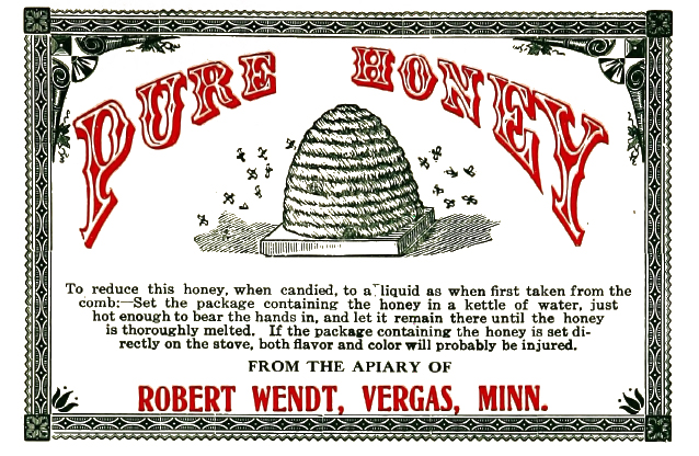 Vintage Clip Art - Honey Label