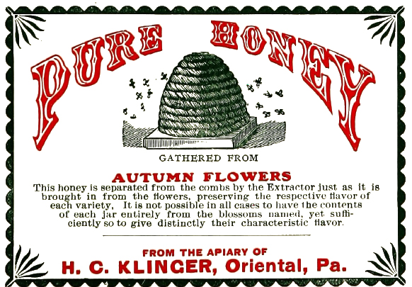 Vintage Clip Art - Honey Label