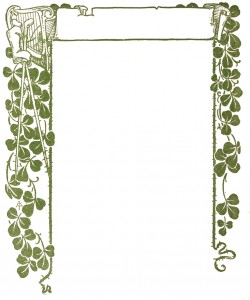 Vintage Illustration - Clover Frame