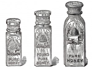 Free Vintage Clip Art Glass Honey Jar Illustrations
