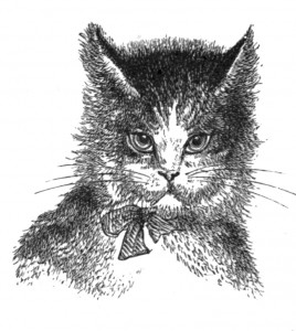 Free Vintage Printable Clip Art Kitten Illustration