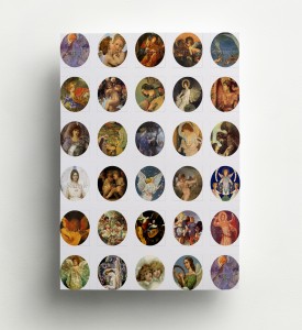 1 Inch Circle Digital Collage Sheet - Vintage Angels