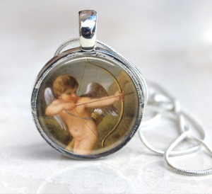 1 Inch Circle Digital Collage Sheet - Vintage Angels