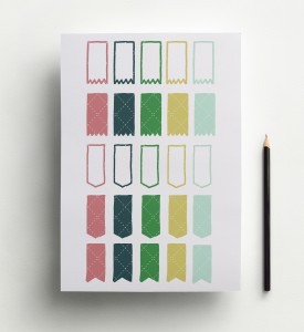 Flag Stickers - Apple Tree - Planner Printables