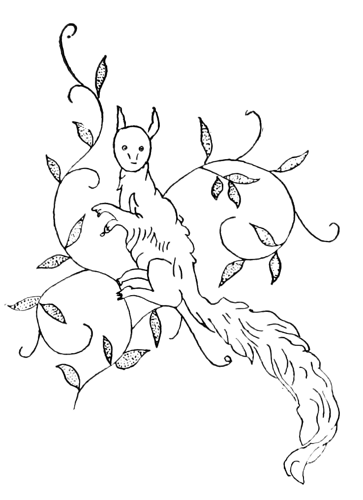 Free Vintage Clip Art - Squirrel Illustration
