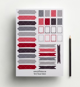 Label and Flag Stickers - Berry - Planner Printables