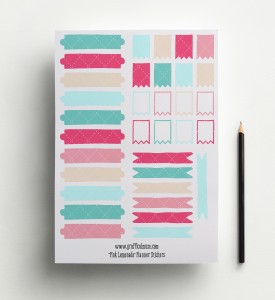 Label and Flag Stickers - Pink Lemonade - Planner Printables