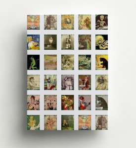 Scrabble Tile Digital Collage Sheet - Vintage Absinthe