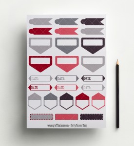 Tab Stickers - Berry - Planner Printables